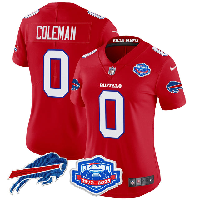Women's Buffalo Bills 2025 Rivalries Vapor Limited Jersey - Farewell Season Patch - All Stitched - Red - Keon Coleman — view 1