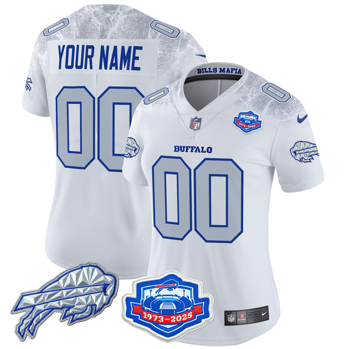 Buffalo Bills 2025 Rivalries Vapor Limited Custom Jersey - Farewell Season Patch - All Stitched - Cold Front — view 1