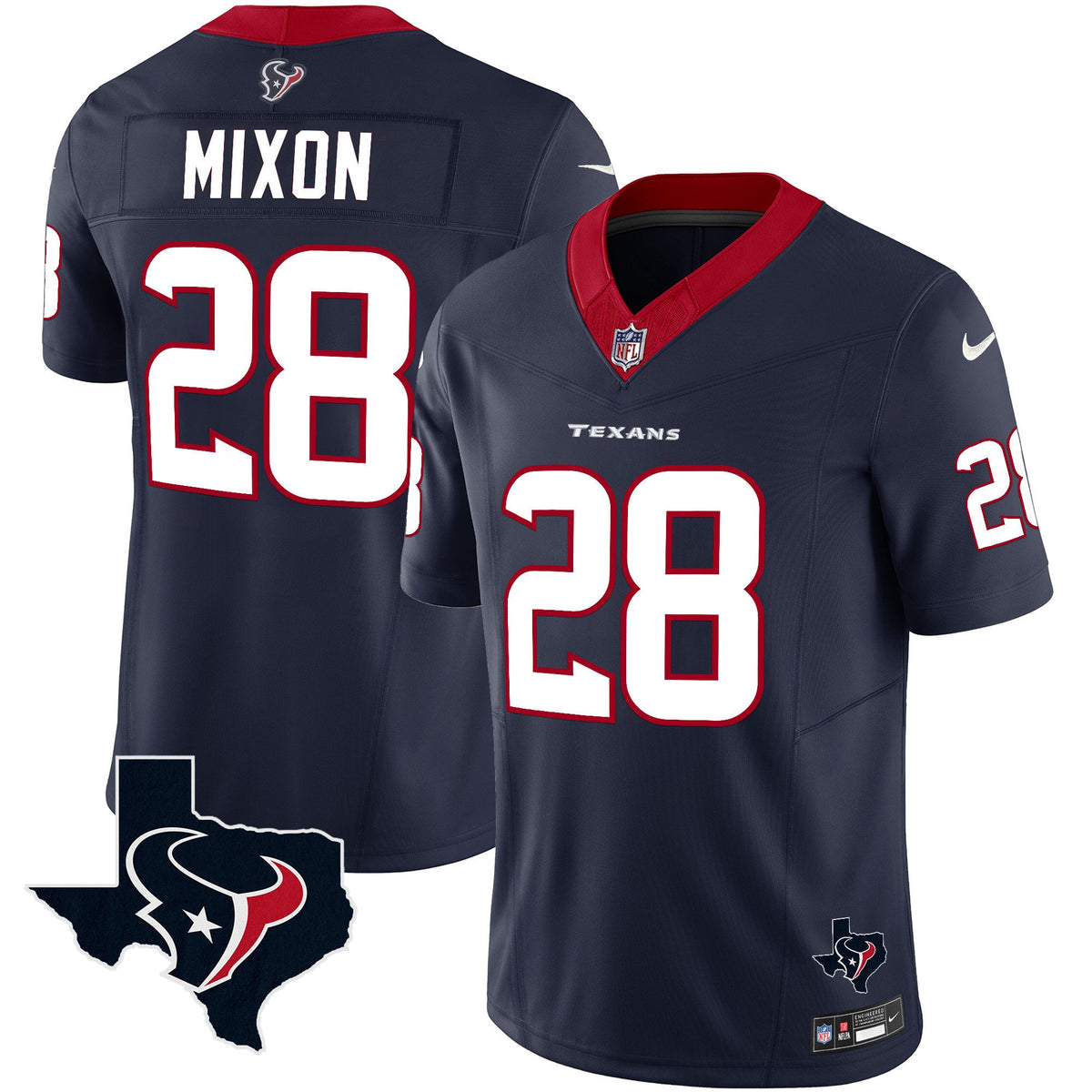 Joe Mixon Houston Texans Vapor Limited Jersey - All Stitched - Navy — view 1