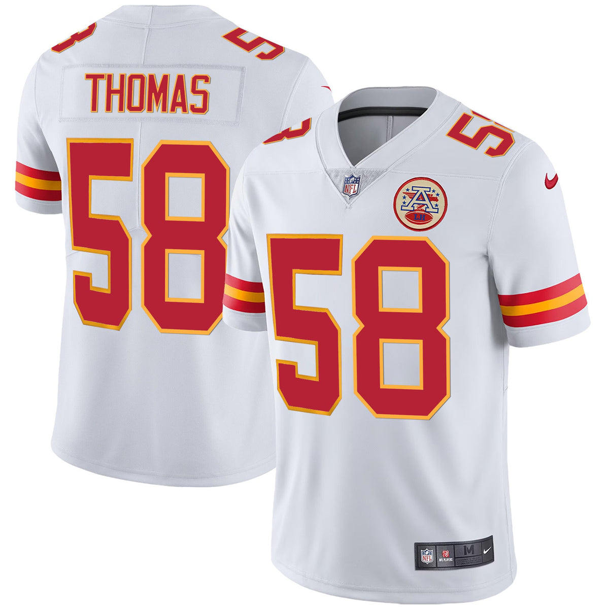 Men's Chiefs Player Vapor Jersey - All Stitched - White - Derrick Thomas — view 1