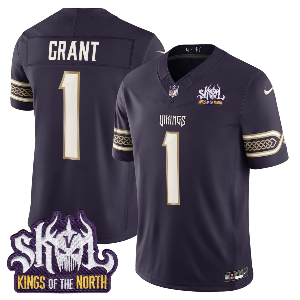 Men's Minnesota Vikings 2026 Rivalries Vapor Limited Jersey - Kings Of The North Patch - All Stitched - Purple - Bud Grant — view 1