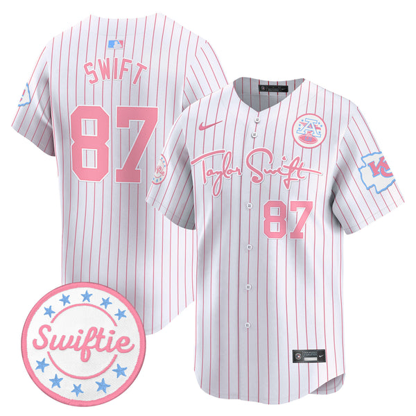 Unisex Chiefs Taylor Swift Bubblegum Pink Vapor Premier Limited Jersey - All Stitched — view 1