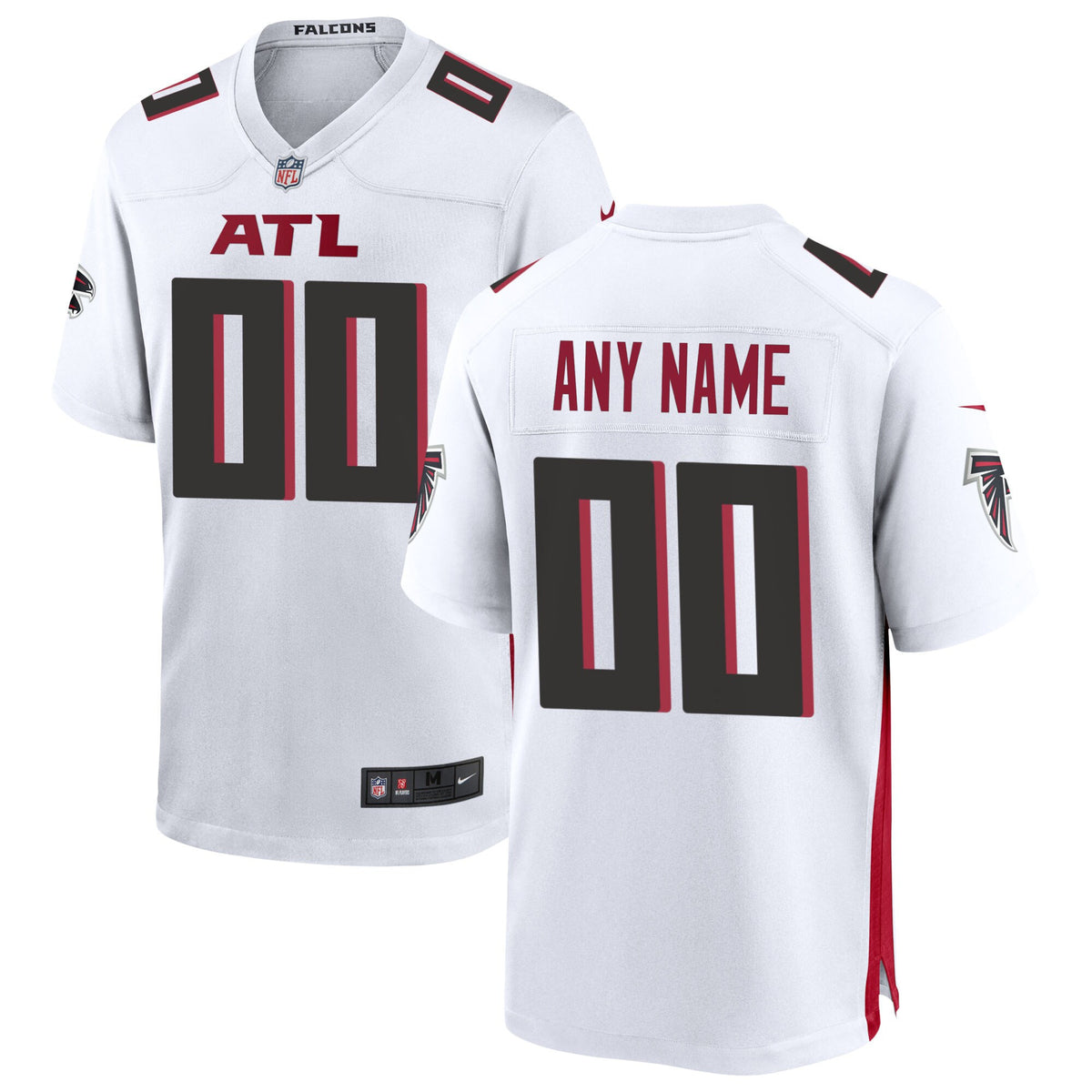 Atlanta Falcons Game Custom Jersey - All Stitched - White — view 1
