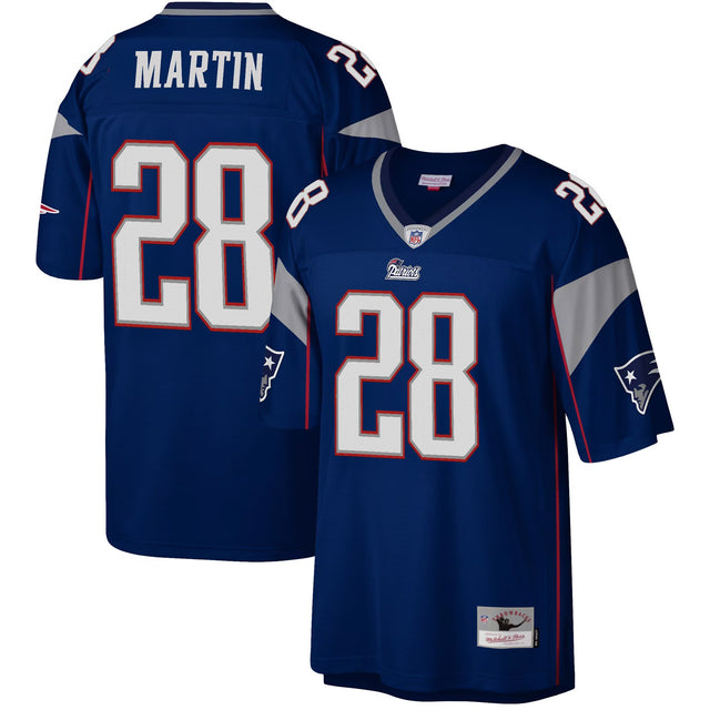 Men's New England Patriots Throwback Player Jersey - All Stitched - Royal - Curtis Martin — view 1