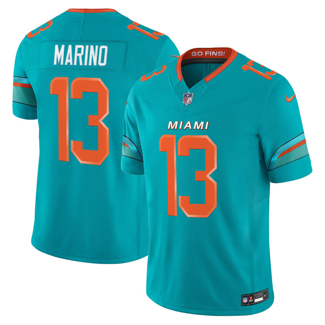 Men's Miami Dolphins 2025 Rivalries Vapor Limited Jersey - All Stitched - Aqua - Dan Marino — view 1