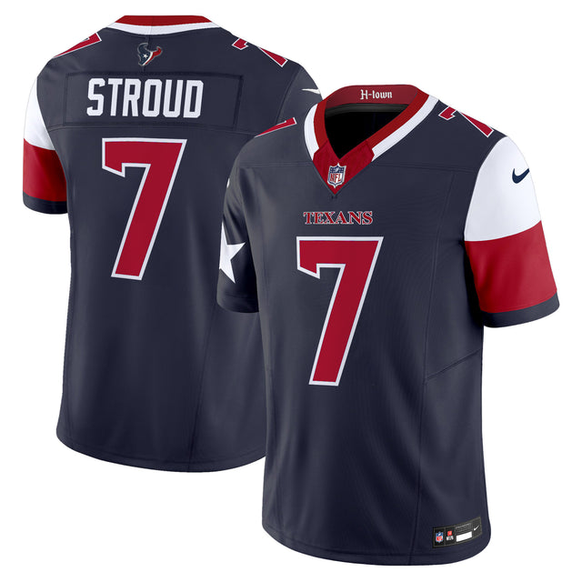 Men's Houston Texans 2024 Vapor Limited Jersey V5 - All Stitched - Navy - C.J. Stroud — view 1