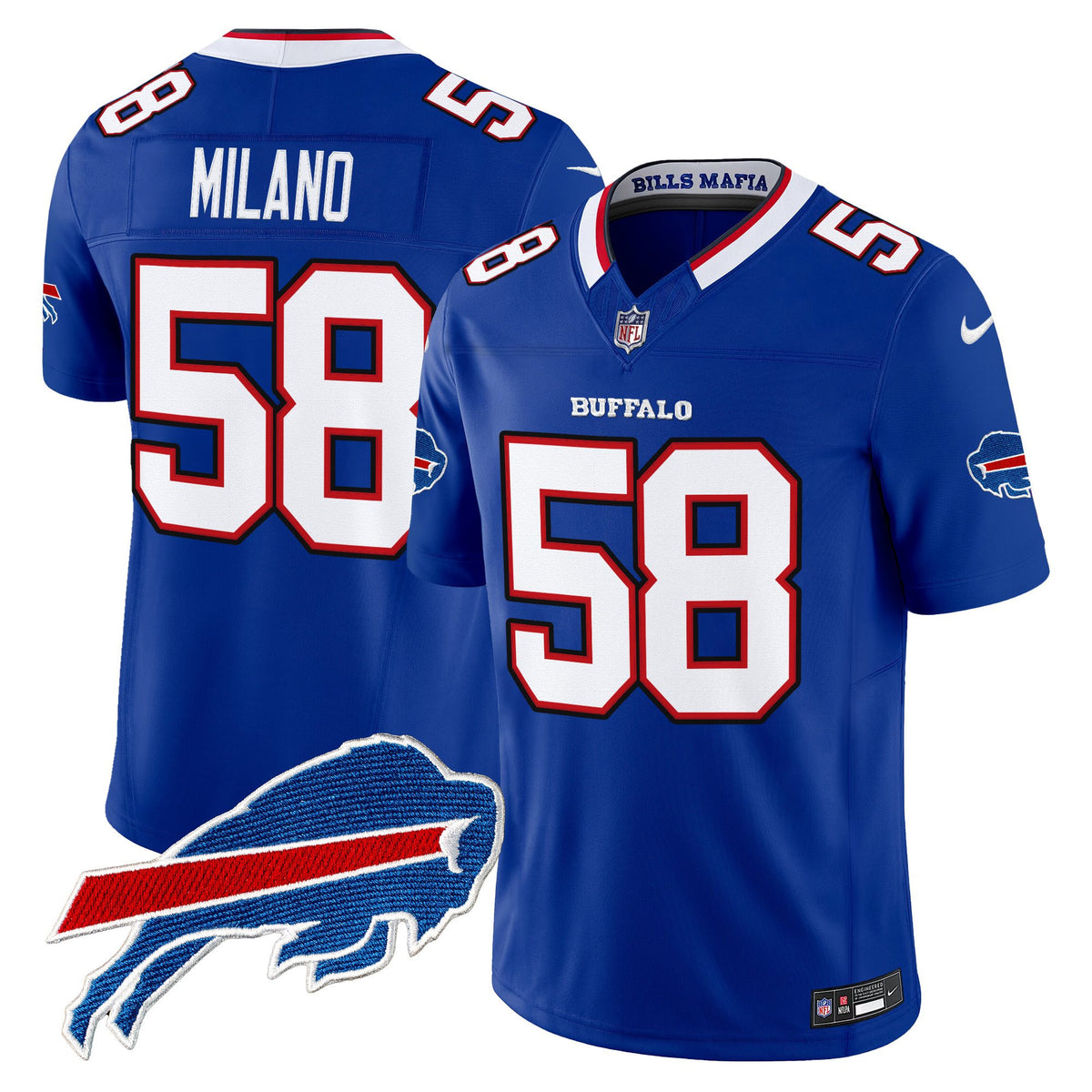 Men's Buffalo Bills 2025 Rivalries Vapor Limited Jersey - All Stitched - Royal - Matt Milano — view 1