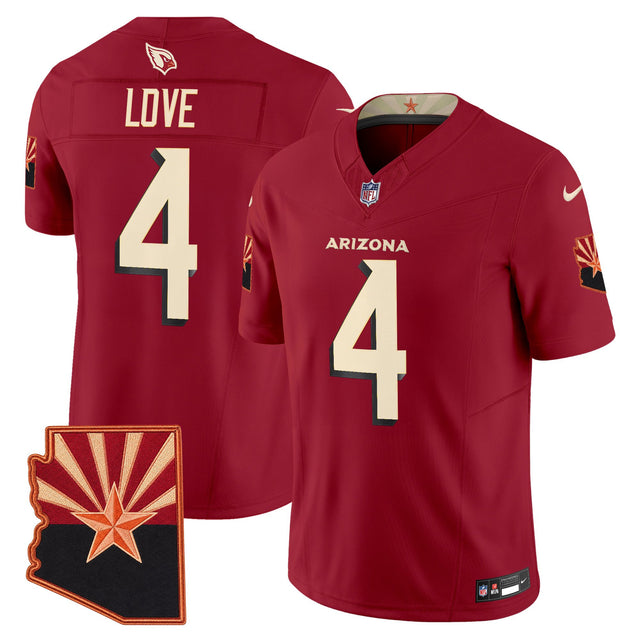 Men's Arizona Cardinals 2025 Rivalries Vapor Limited Jersey - All Stitched - Cardinal - Jeremiyah Love — view 1