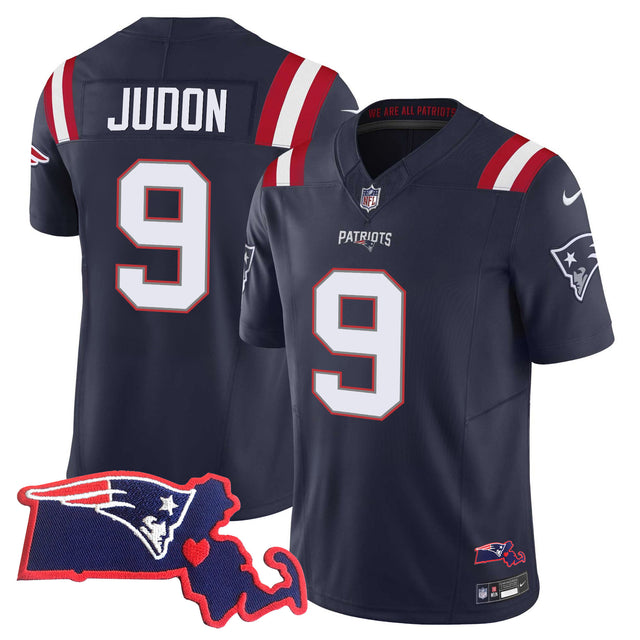 Women's Patriots Bill Belichick 6x Champions Vapor Jersey - All Stitched - Navy - Matthew Judon — view 1