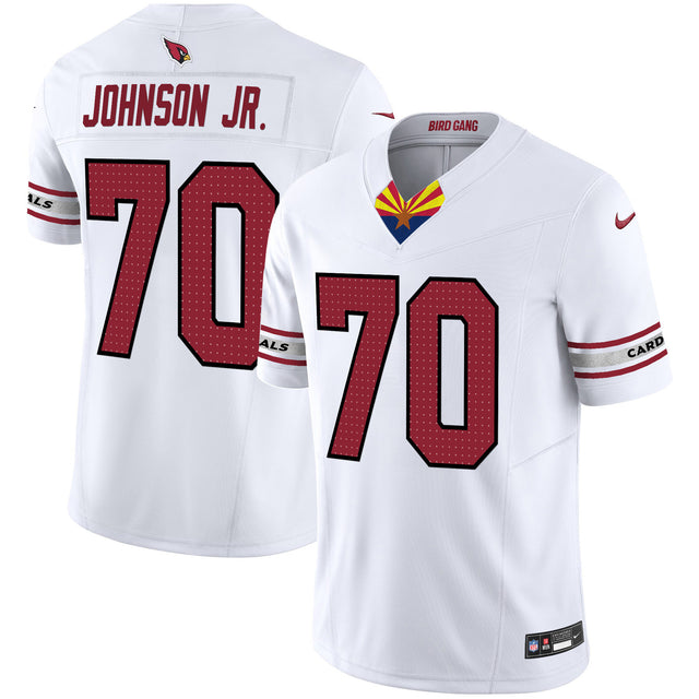 Men's Arizona Cardinals 2024 Special Vapor Limited Jersey V2 - All Stitched - White - Paris Johnson Jr — view 1