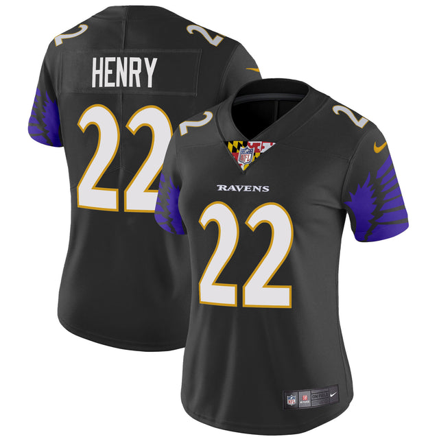 Women's Ravens Special Vapor Limited Jersey - All Stitched - Black - Derrick Henry — view 1
