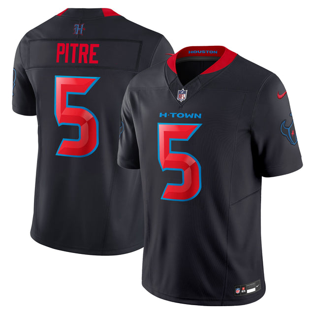 Men's Houston Texans 2024 Vapor Limited Blue Jersey - All Stitched - Navy Limited - Jalen Pitre — view 1