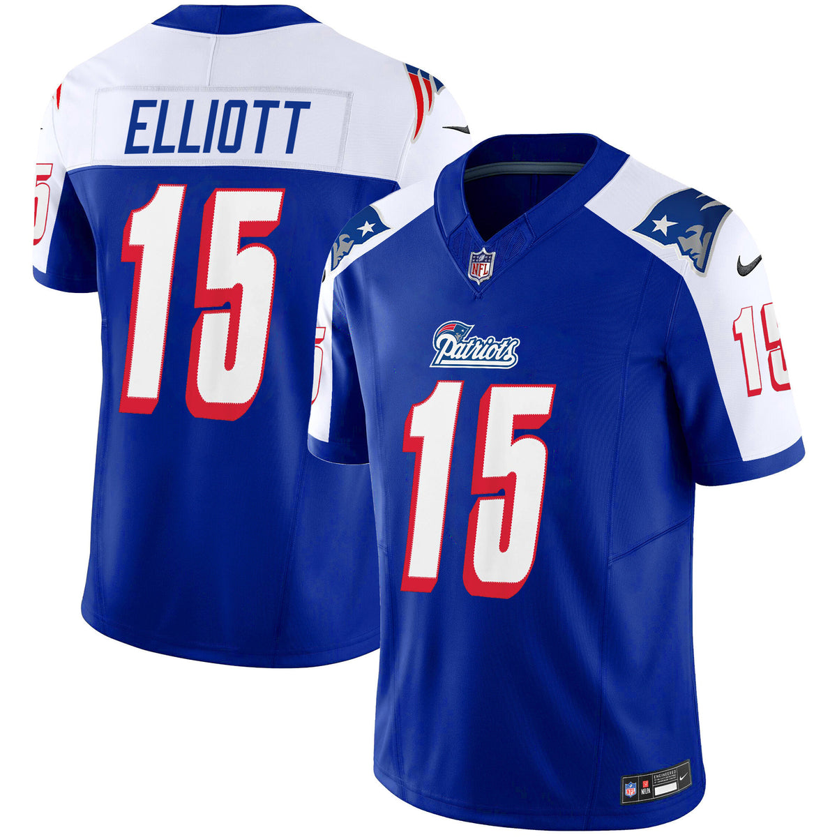 Youth's Patriots 1996 Throwback Limited Vapor Jersey - All Stitched - Alternate - Ezekiel Elliott — view 1