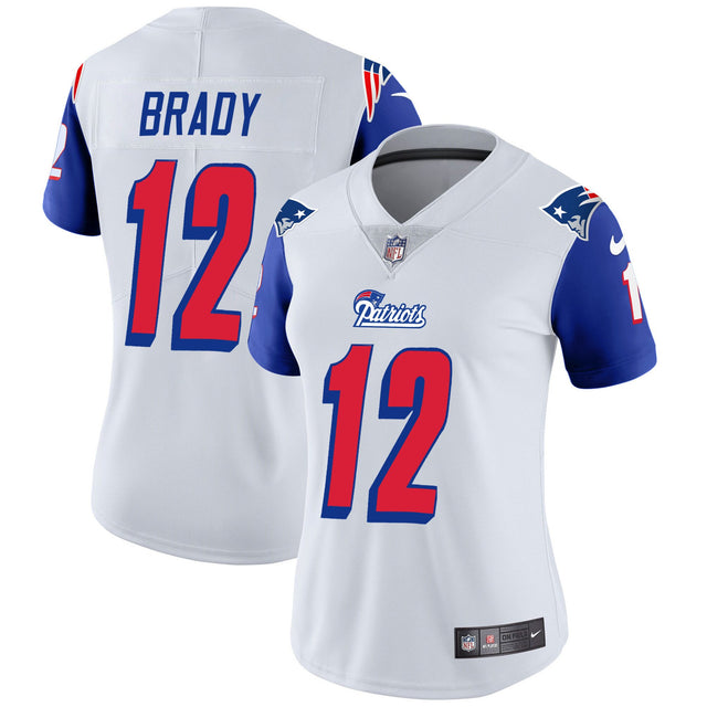 Women's Patriots 1996 Throwback Limited Vapor Jersey - All Stitched - Royal Sleeves - Tom Brady — view 1