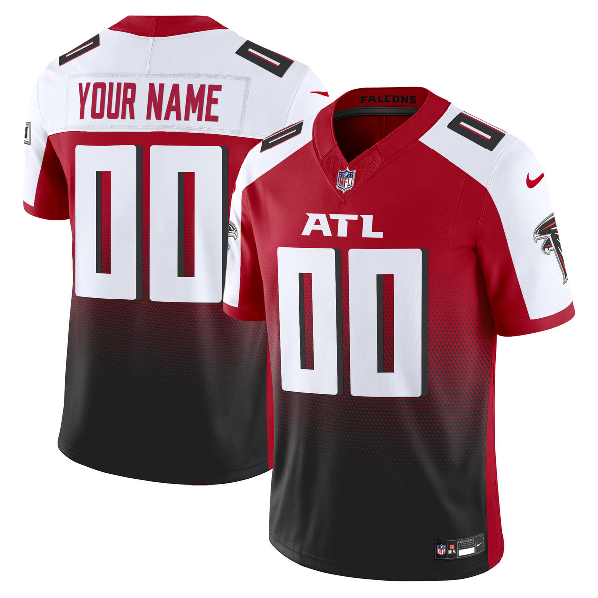 Atlanta Falcons 2024 Vapor Limited Custom Jersey - All Stitched - Red Alternate — view 1