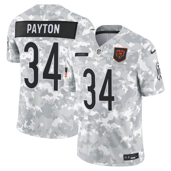 Men's Chicago Bears 2025 Salute to Service Vapor Limited Jersey - All Stitched - Arctic Camo - Walter Payton — view 1