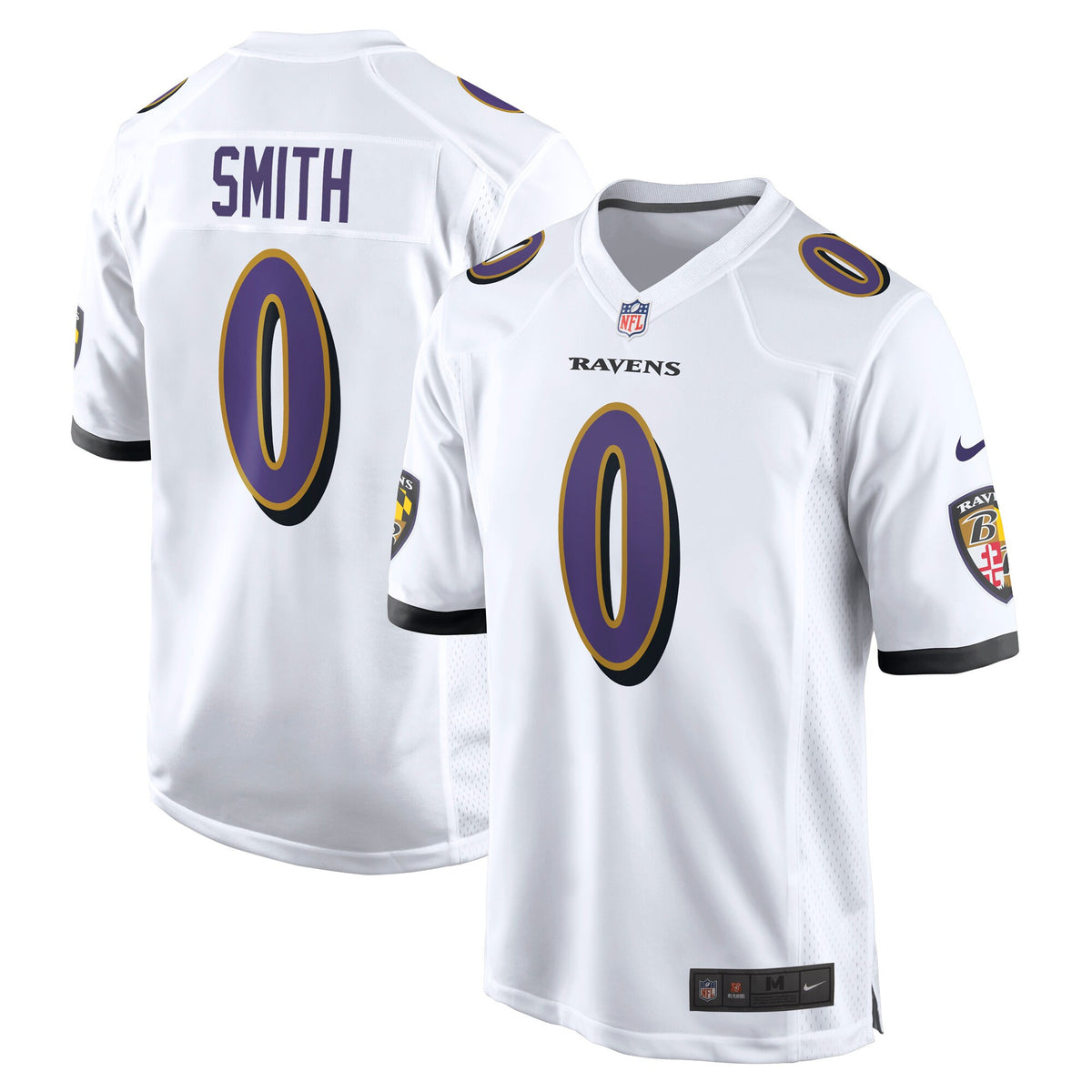 Roquan Smith Baltimore Ravens White Jersey - All Stitched - White — view 1