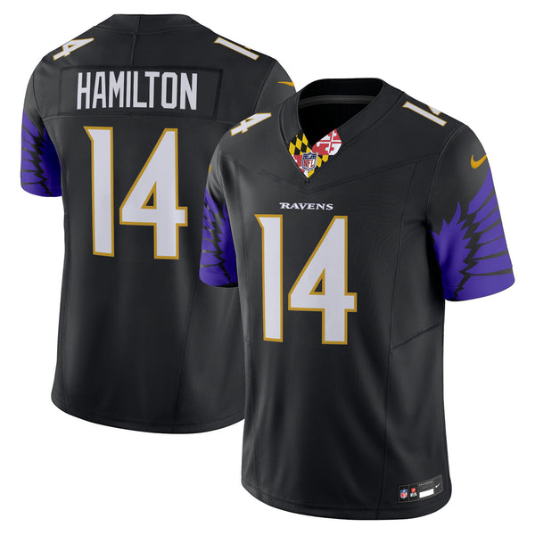 Men's Ravens Special Vapor Limited Jersey - All Stitched - Black - Kyle Hamilton — view 1