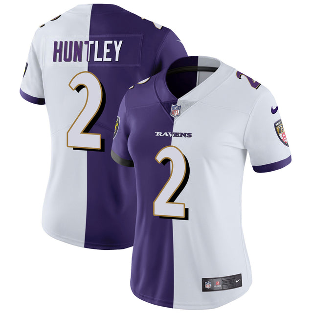 Women's Ravens Gold Vapor Jersey - All Stitched - Split - Tyler Huntley — view 1
