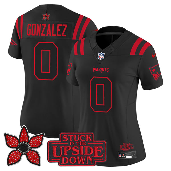 New England Patriots 'Stranger Things Edition' Vapor Limited Jersey - All Stitched - Christian Gonzalez — view 1