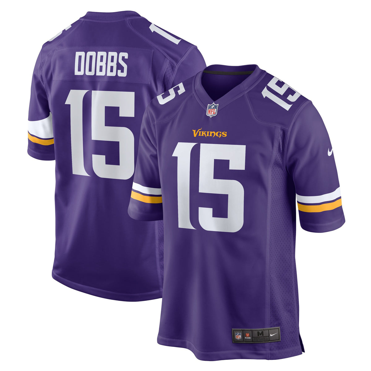 Joshua Dobbs Minnesota Vikings Purple Jersey - All Stitched - Joshua Dobbs — view 1