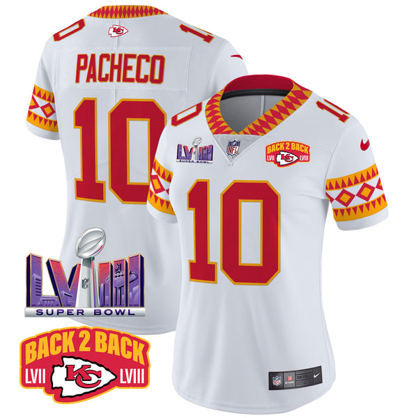 Women's Chiefs Special Vapor Limited Jersey - All Stitched - White - Isiah Pacheco — view 1