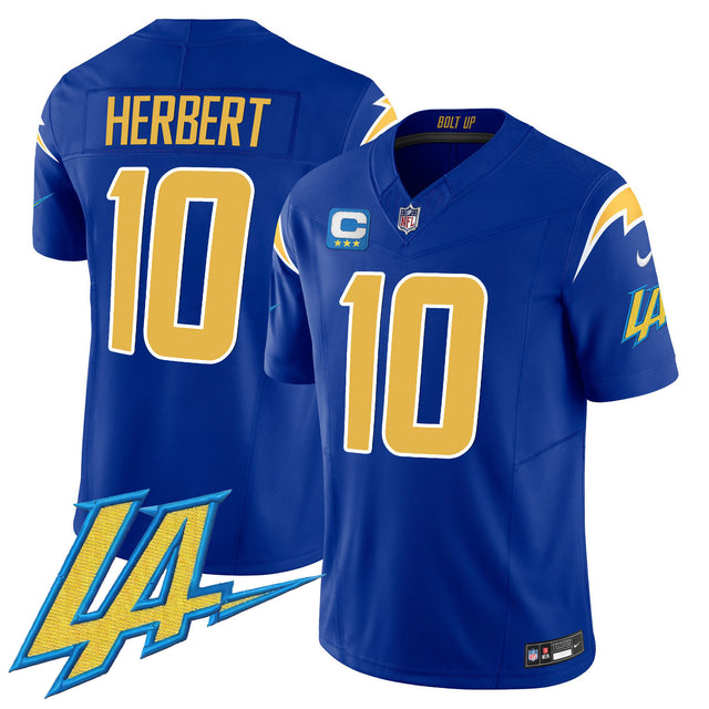 Men's Chargers Vapor Limited Jersey V2 - All Stitched - Royal - Justin Herbert — view 1
