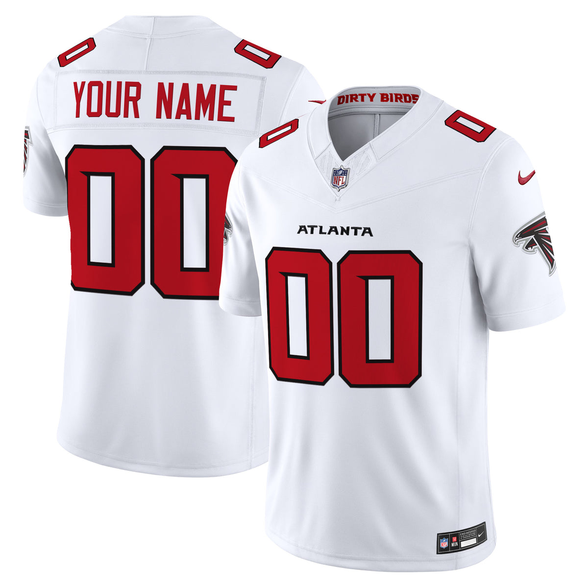 Atlanta Falcons 2026 Vapor Limited Custom Jersey - All Stitched - White — view 1