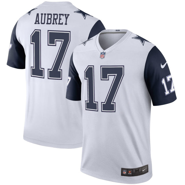 Brandon Aubrey #17 Dallas Cowboys White Jersey - All Stitched - White — view 1