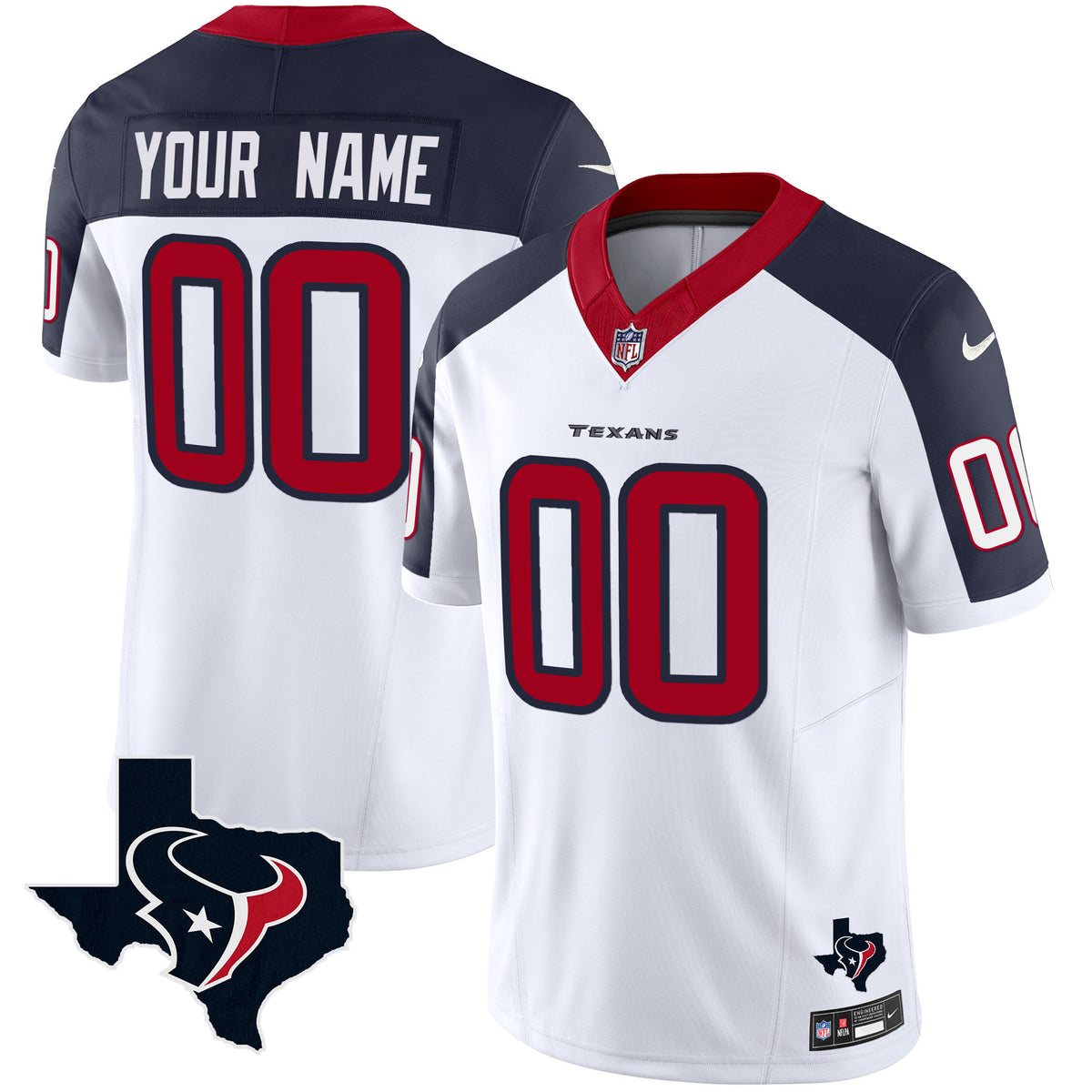 Houston Texans Vapor Limited Custom Jersey - All Stitched - Inverted — view 1
