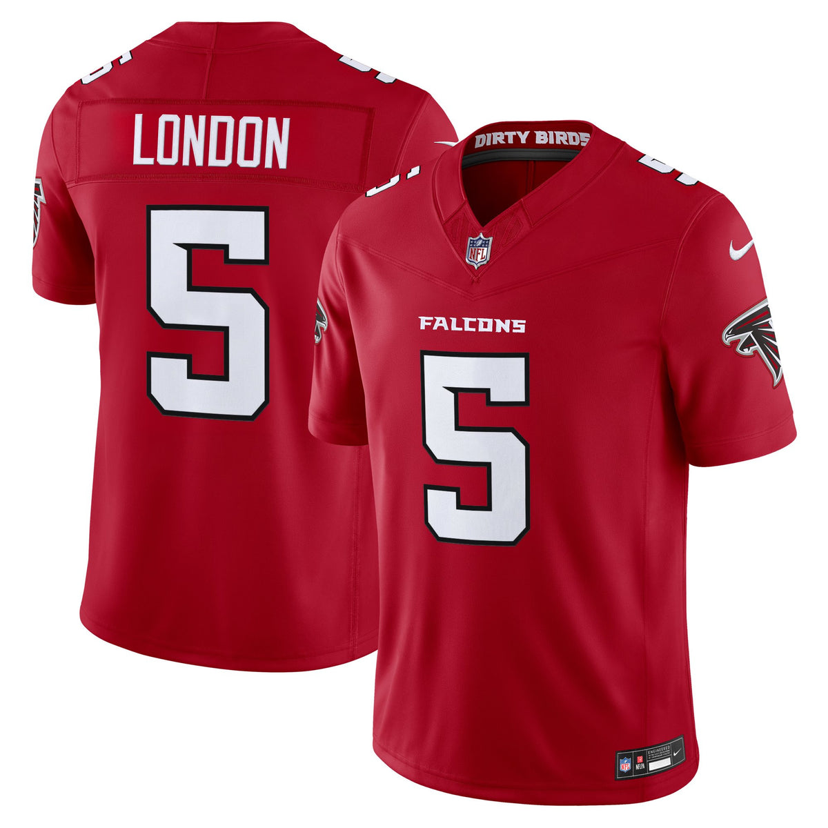 Men's Atlanta Falcons 2026 Vapor Limited Jersey - All Stitched - Red - Drake London — view 1