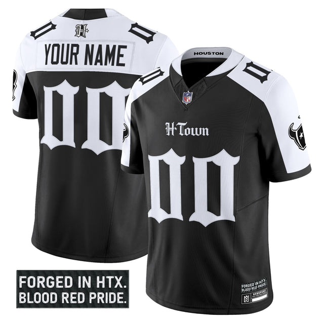 Houston Texans 'Gothic Lone Star Shadows Edition' Vapor Limited Custom Jersey - All Stitched - Alternate — view 1