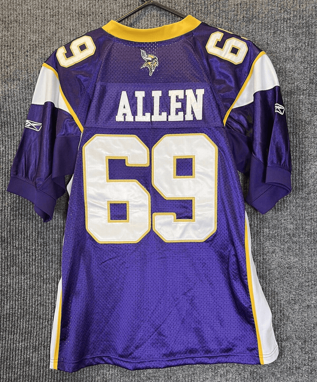 Jared Allen Minnesota Vikings Purple 50th Patch Jersey - All Stitched - Jared Allen — view 1