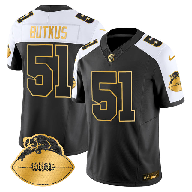 Men's Chicago Bears Throwback Gold Vapor Limited Jersey - All Stitched - Alternate - Dick Butkus — view 1
