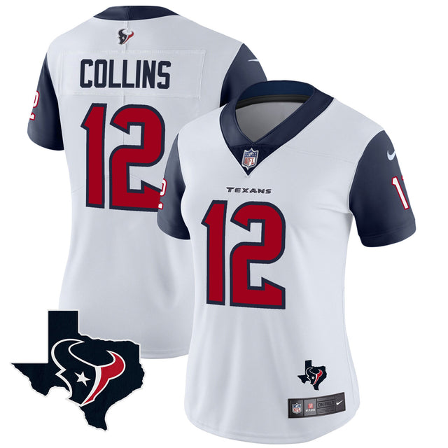 Women's Houston Texans Vapor Limited Jersey - All Stitched - Navy Sleeves - Nico Collins — view 1