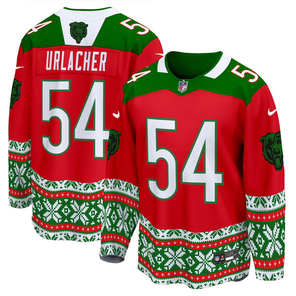 Men's Bears 2024 Christmas Premier Breakaway Jersey - All Printed - Red - Brian Urlacher — view 1
