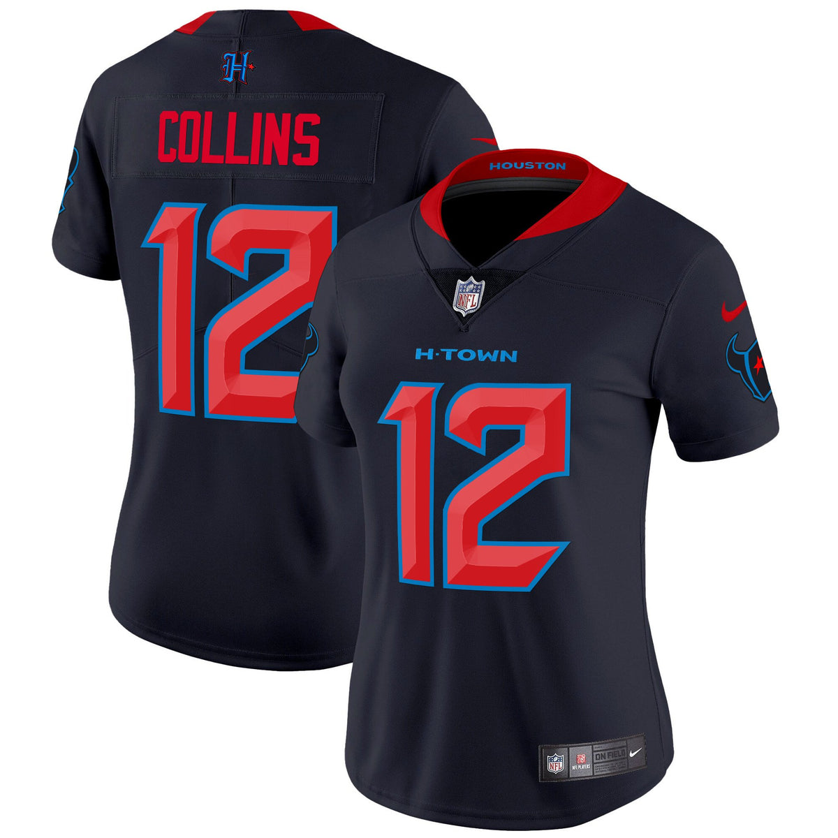 Women's Houston Texans 2024 Vapor Limited Jersey V2 - All Stitched - Navy Limited - Nico Collins — view 1