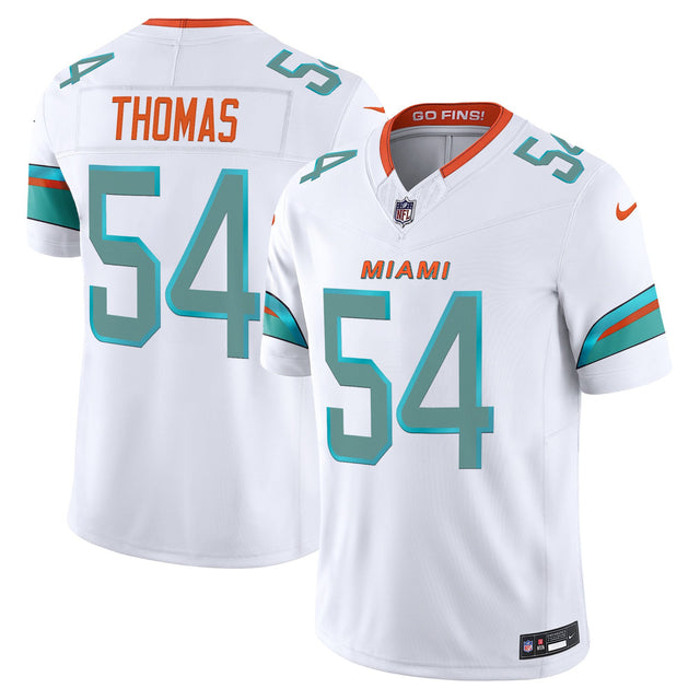 Men's Miami Dolphins 2025 Rivalries Vapor Limited Jersey - All Stitched - White - Zach Thomas — view 1