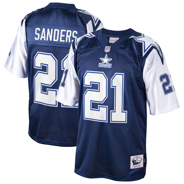Men's Dallas Cowboys Throwback Player Jersey - All Stitched - Navy - Deion Sanders — view 1
