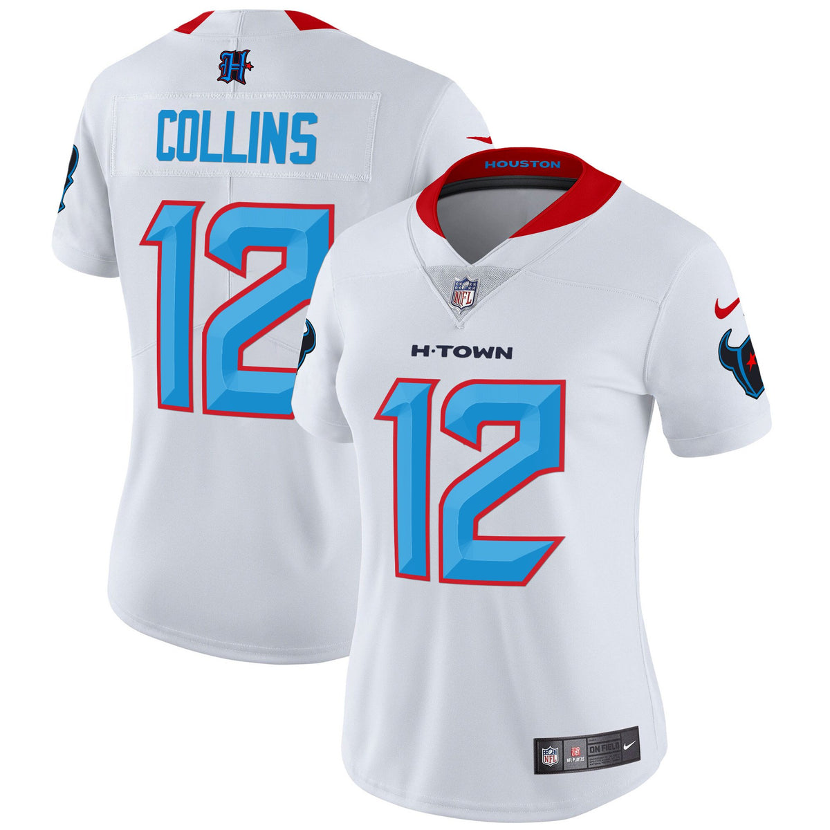 Women's Houston Texans 2024 Vapor Limited Jersey V2 - All Stitched - White Limited - Nico Collins — view 1