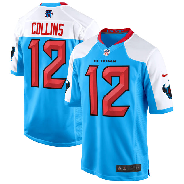 Men's Houston Texans 2024 Game Jersey - All Stitched - Blue Alternate - Nico Collins — view 1
