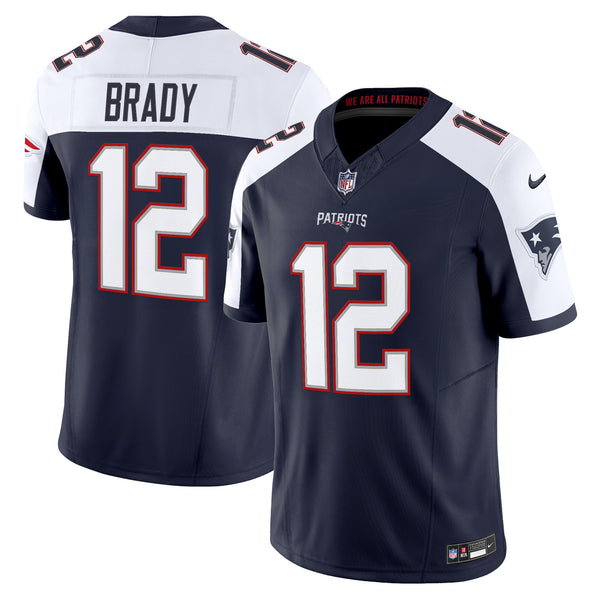 Men's New England Patriots 2025 Vapor Limited Jersey - All Stitched - Navy Alternate - Tom Brady — view 1