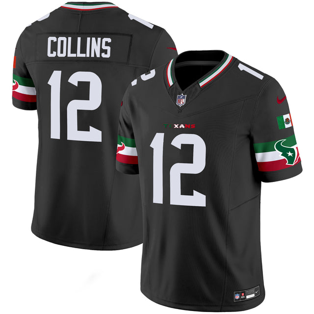 Men's Houston Texans Mexico Vapor Limited Jersey - All Stitched - Black - Nico Collins ~5700877 — view 1
