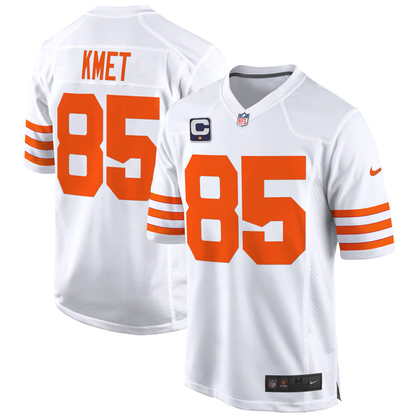 Men's Chicago Bears Throwback Game Jersey - All Stitched - White - Cole Kmet — view 1