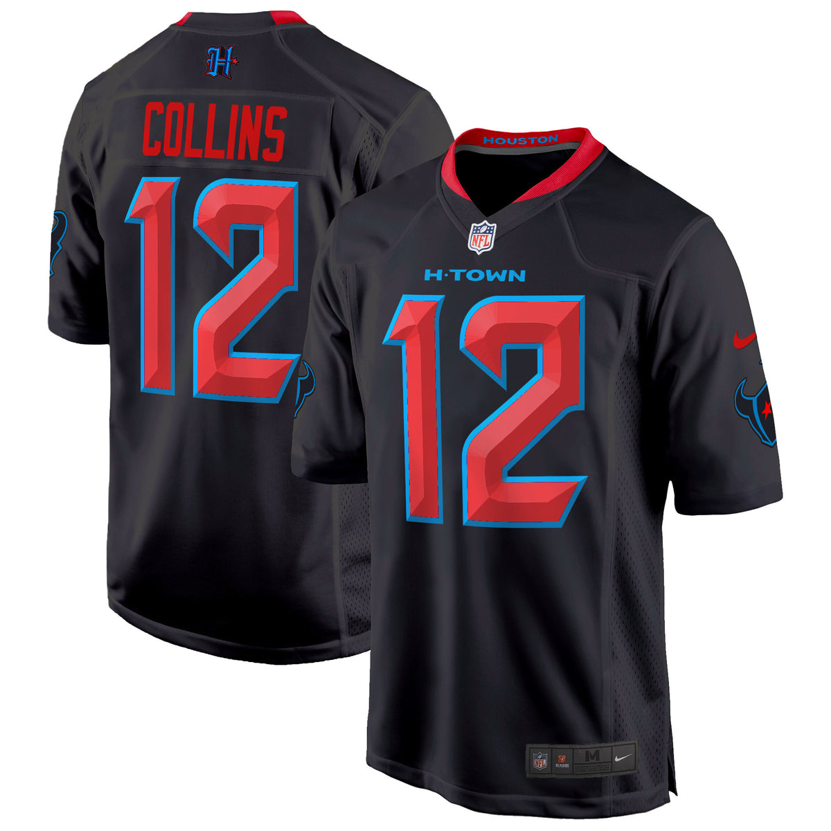 Men's Houston Texans 2024 Game Jersey - All Stitched - Navy Limited - Nico Collins — view 1
