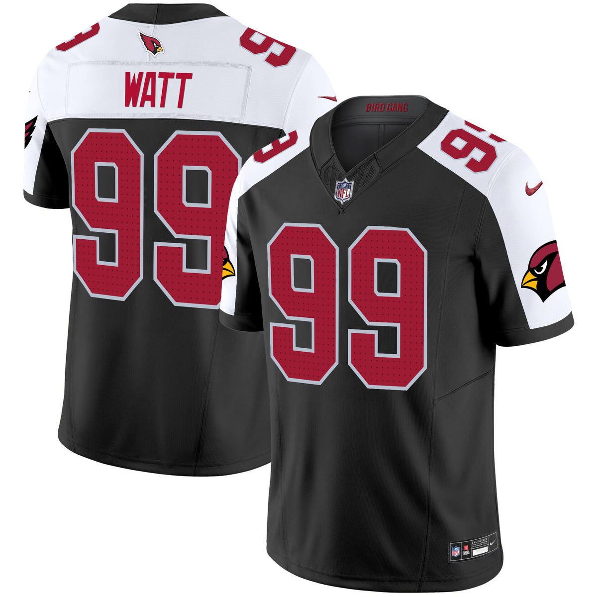 Men's Arizona Cardinals 2024 Vapor Limited Jersey - All Stitched - Black Alternate - J.J. Watt — view 1
