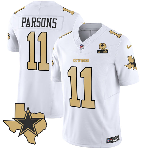 Men's Cowboys Special Vapor Limited Jersey - All Stitched - White - Micah Parsons — view 1