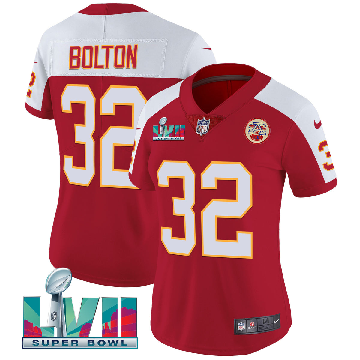 Women's Chiefs Throwback Limited Vapor Jersey - All Stitched - Alternate - Nick Bolton — view 1