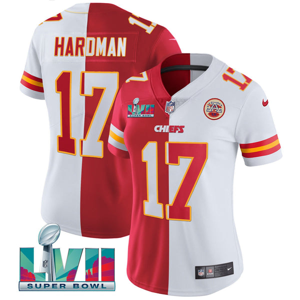 Women's Chiefs Super Bowl Vapor Gold Jersey - All Stitched - Split - Mecole Hardman — view 1