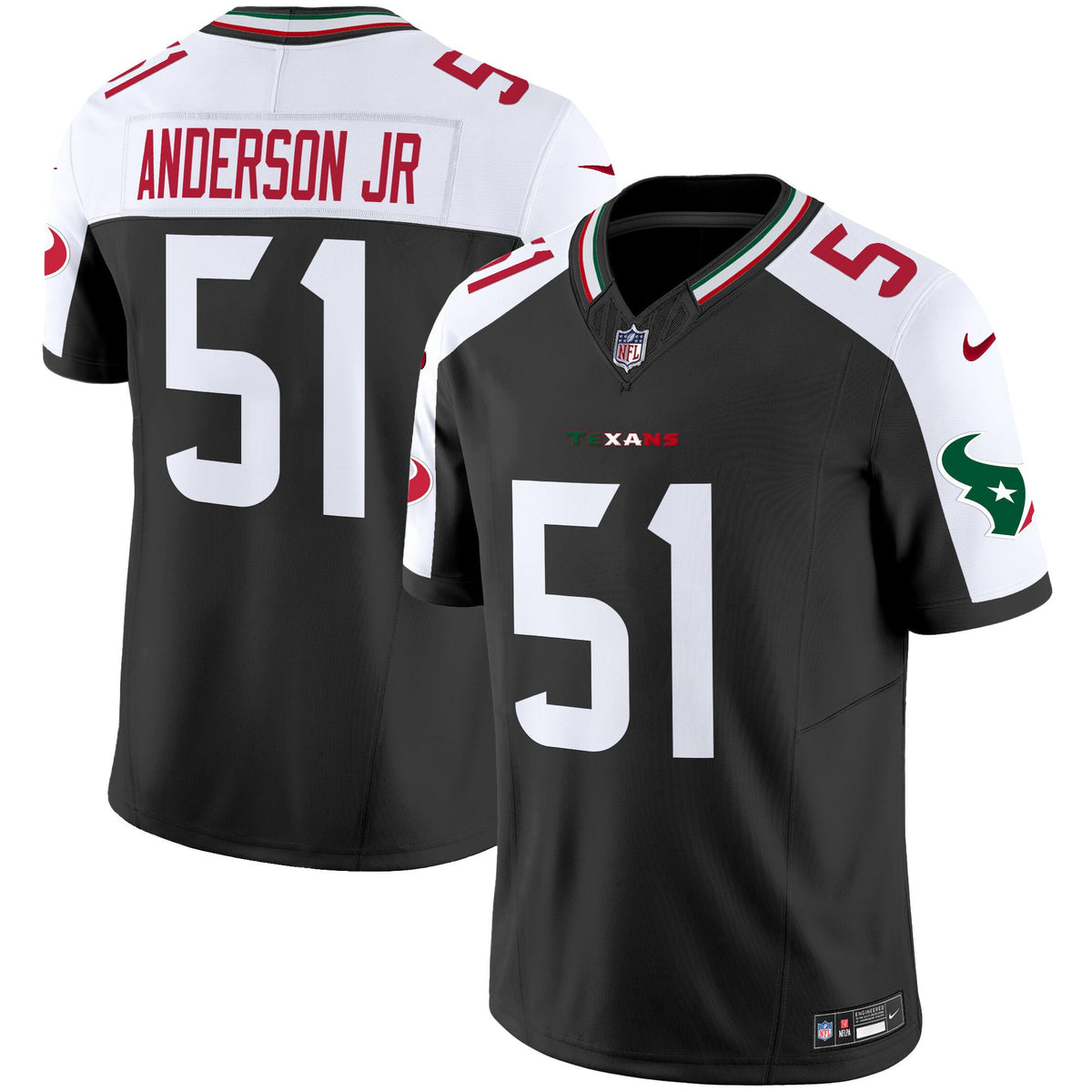 Men's Houston Texans Mexico Vapor Limited Jersey - All Stitched - Alternate - Will Anderson Jr — view 1